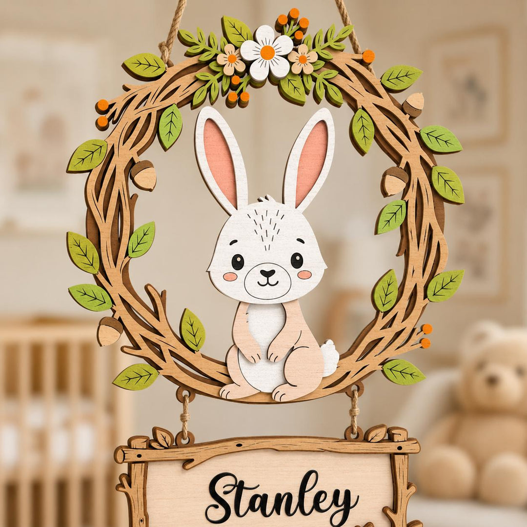 Personalized Bunny Nursery Name Sign