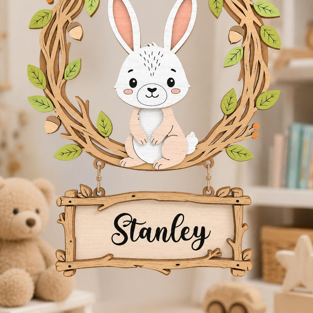 Personalized Bunny Nursery Name Sign