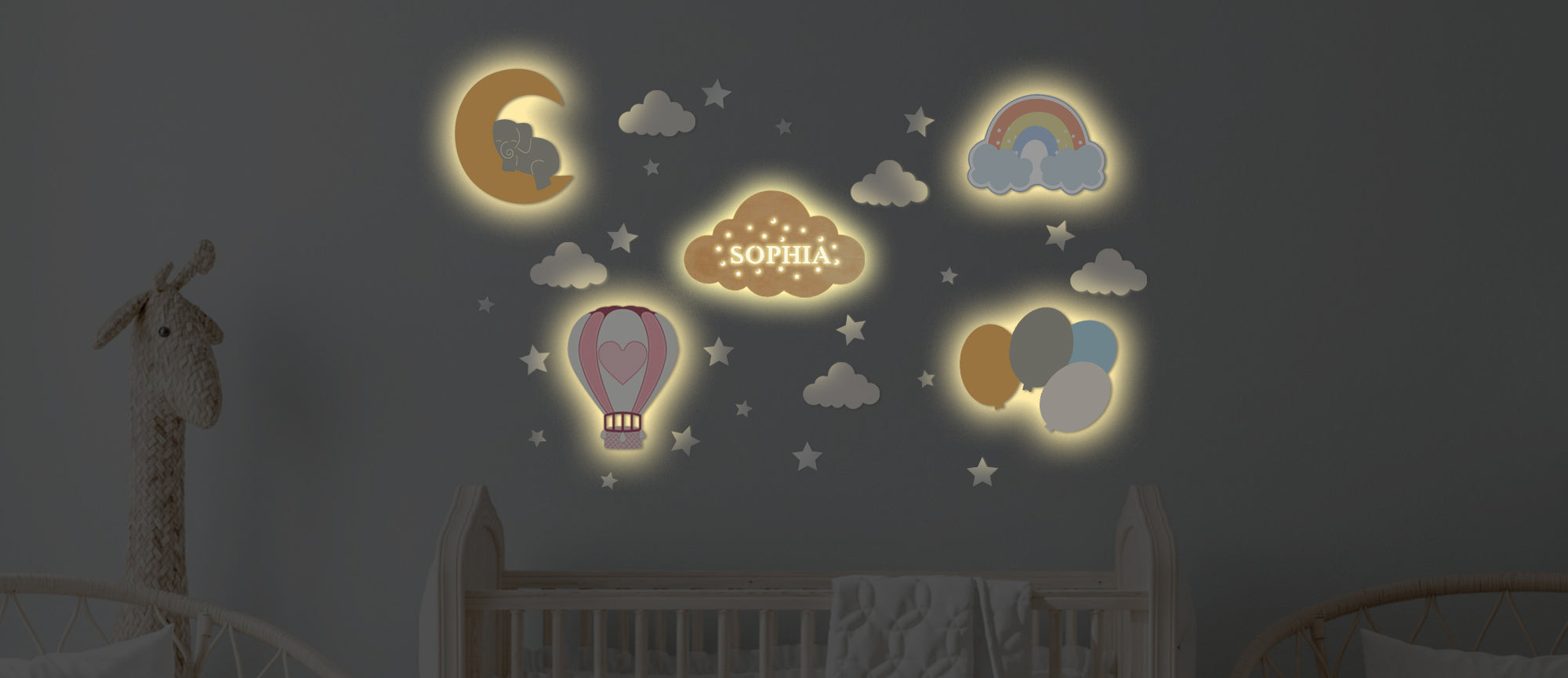 Wall light Set - Nighttime effect