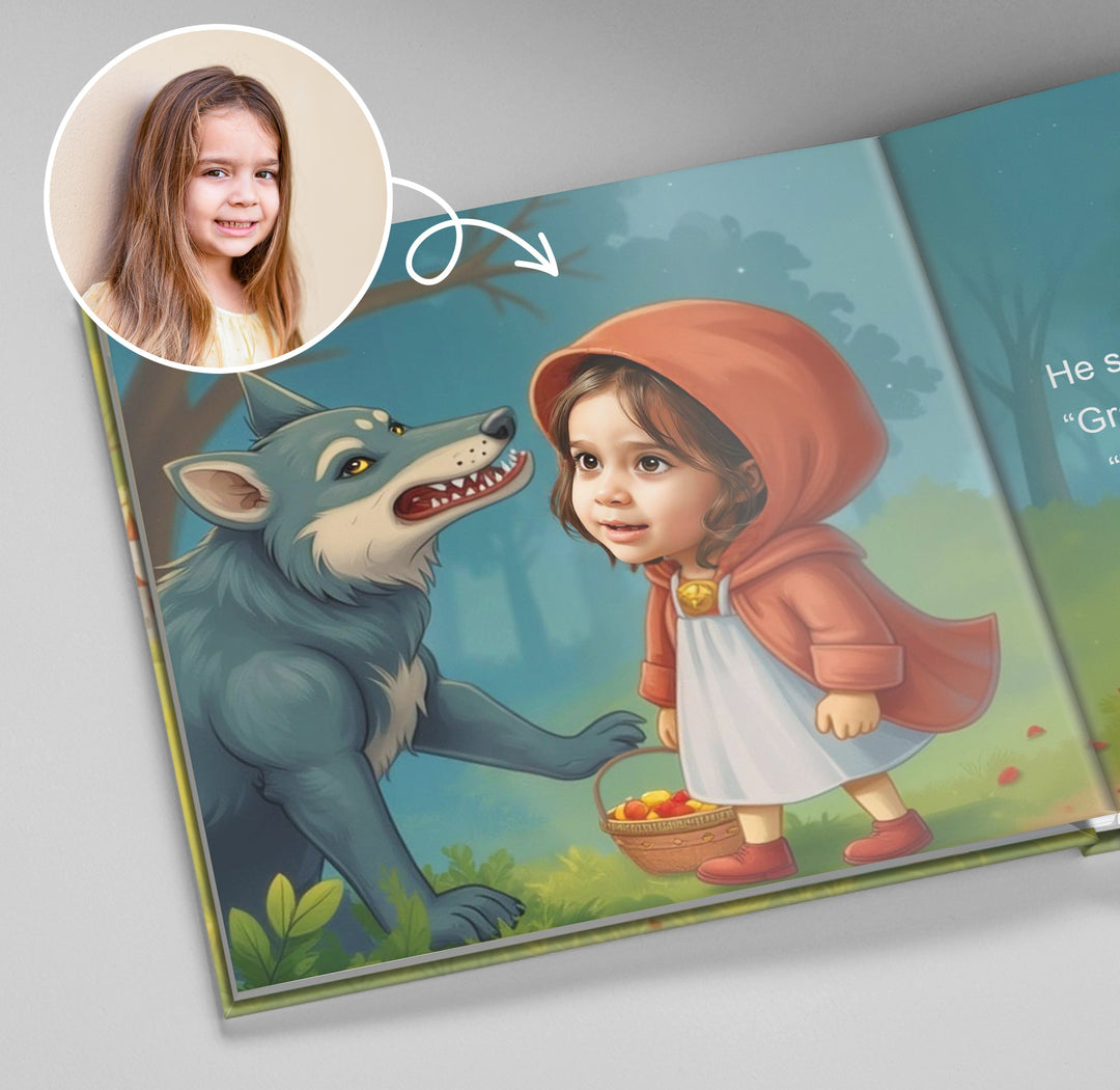 Personalized Little Red Riding Hood Story Book Woodemon