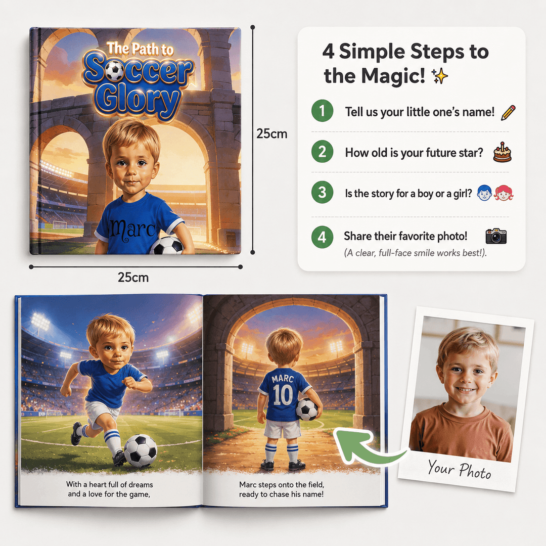 Personalized Soccer Adventure Story Book Woodemon
