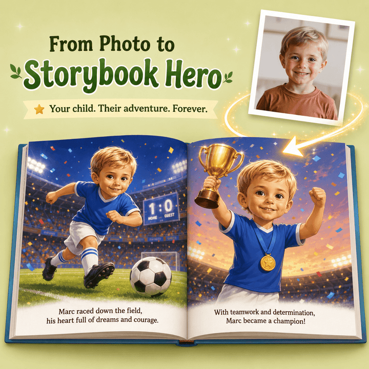 Personalized Soccer Adventure Story Book Woodemon
