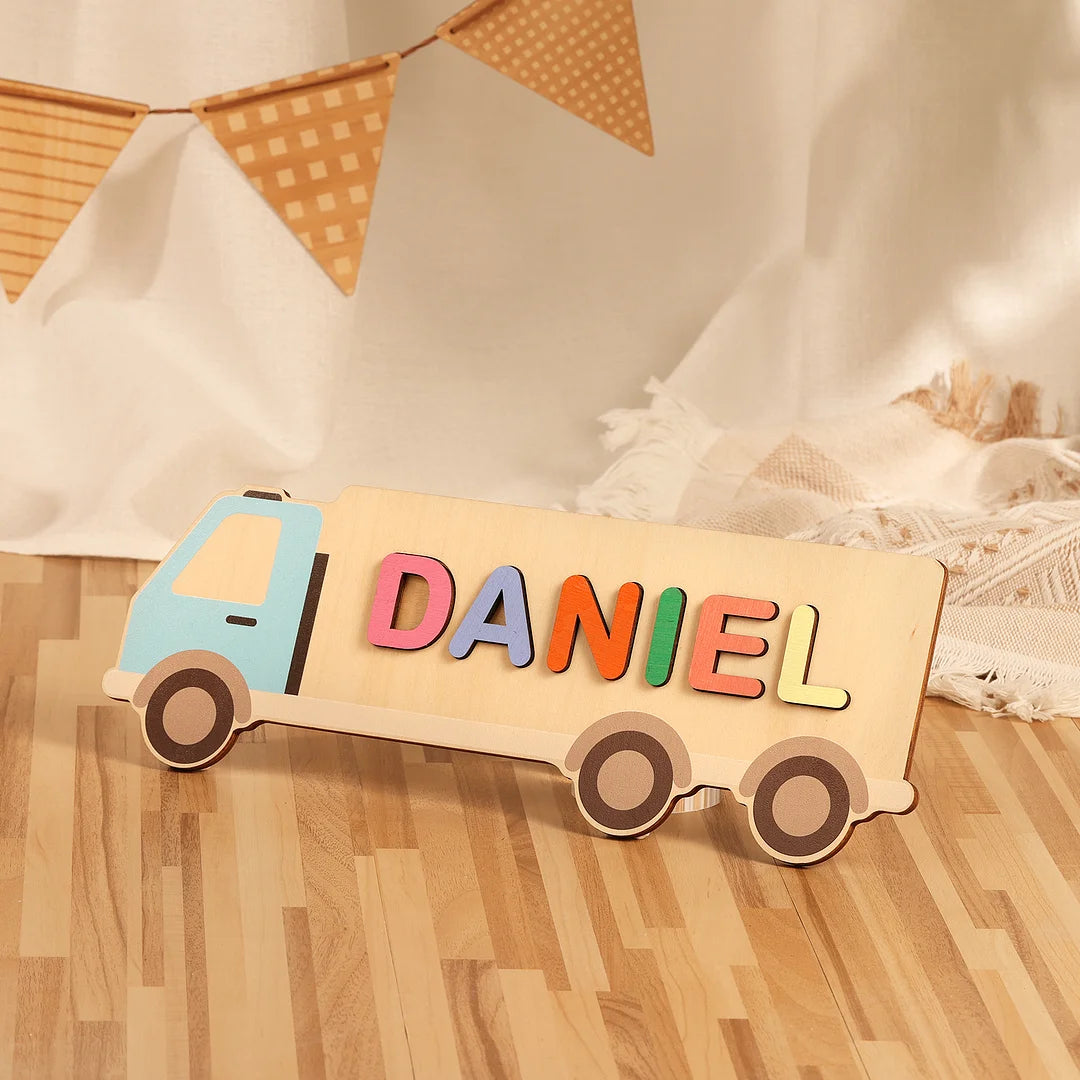 Wooden Cartoon Baby Name Puzzle