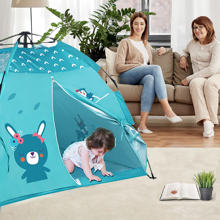 Kids Play Tent Blue Portable Camping Tent