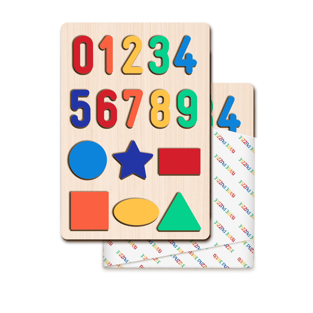 Shapes And Numbers Wooden Educational Puzzle