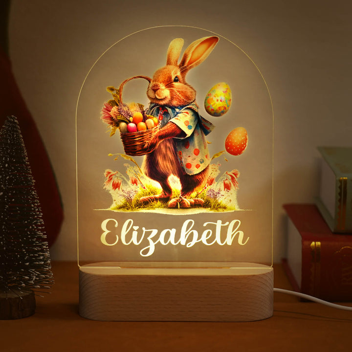 Personalized Easter Bunny Name Night Light