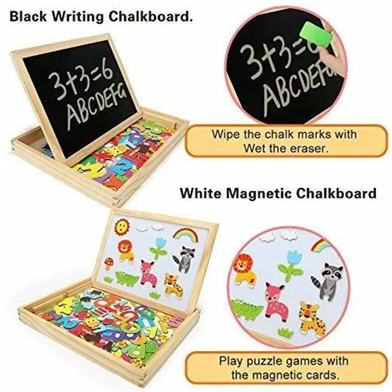 Children's Wooden Magnetic Easel Board