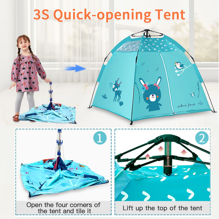 Kids Play Tent Blue Portable Camping Tent