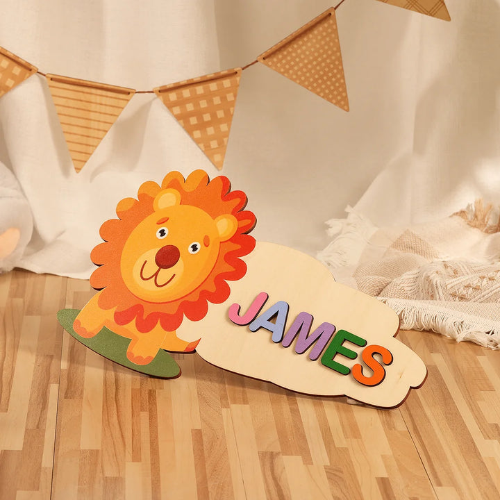 Wooden Cartoon Baby Name Puzzle
