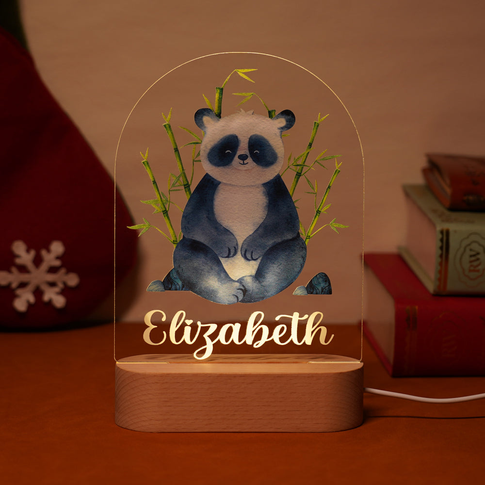 Personalised Baby Name Light - Panda