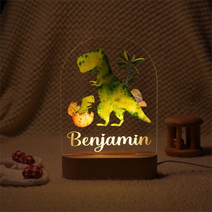 Personalised Baby Name Light - Dinosaur