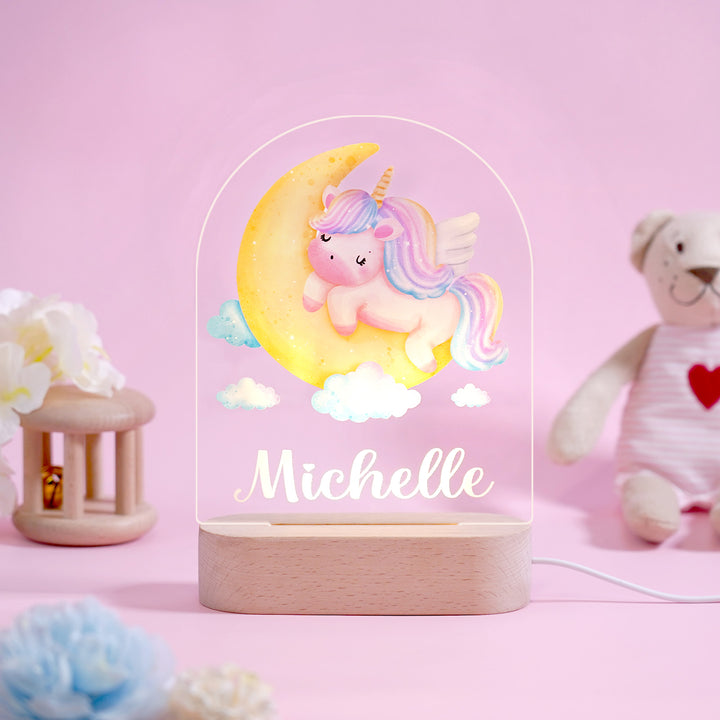 Personalised Baby Name Light - Unicorn