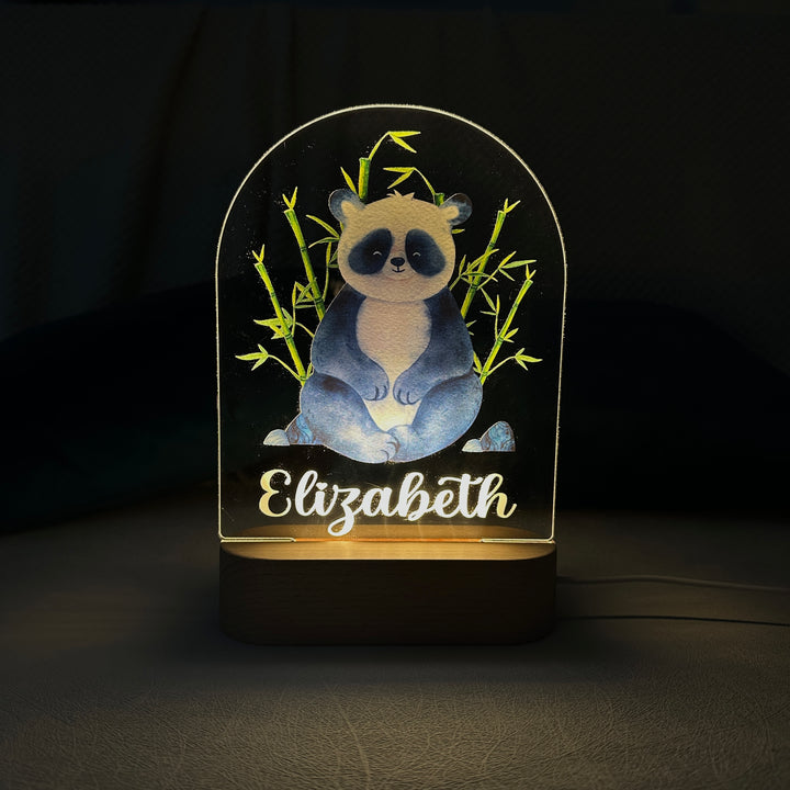 Personalised Baby Name Light - Panda