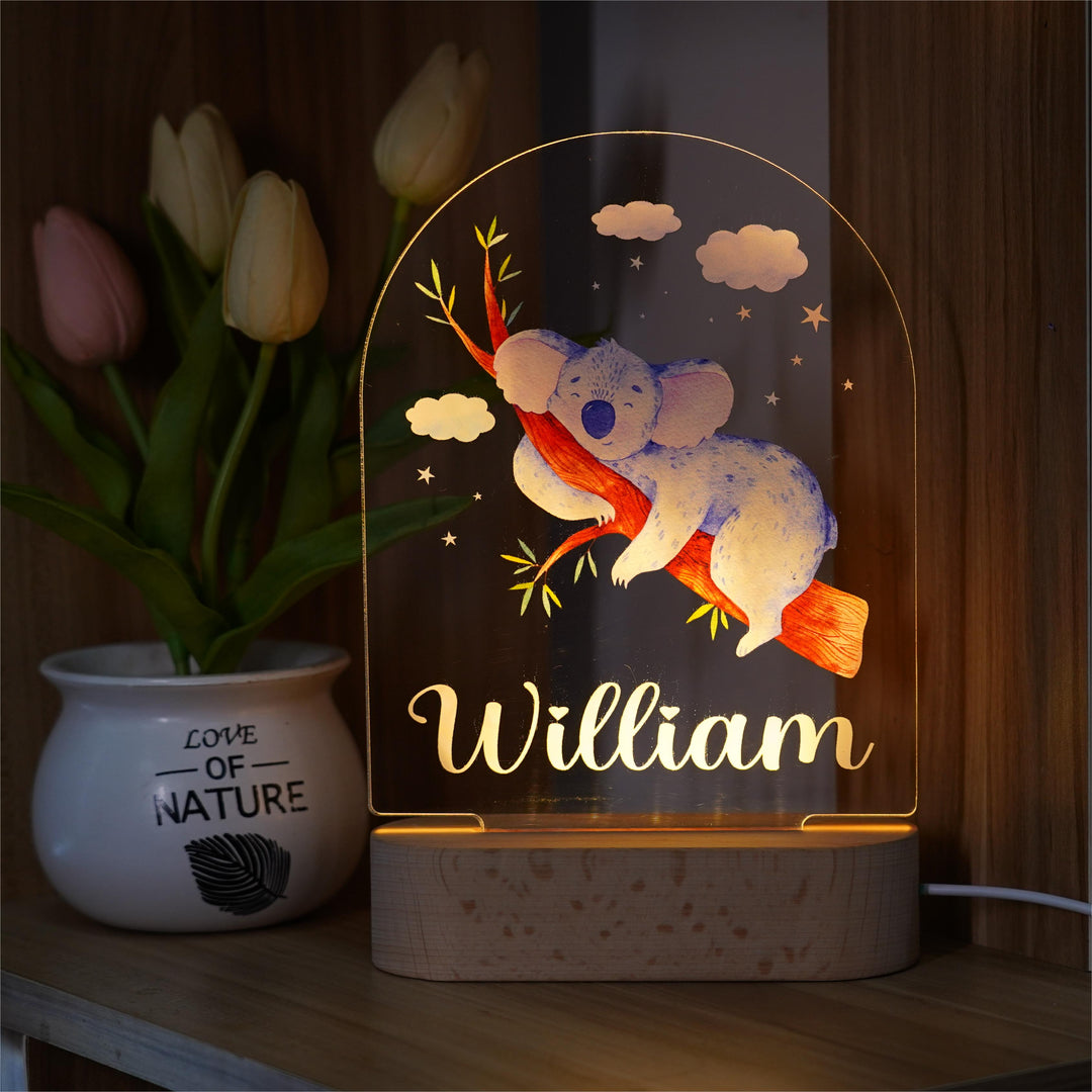 Personalised Baby Name Light - Koala