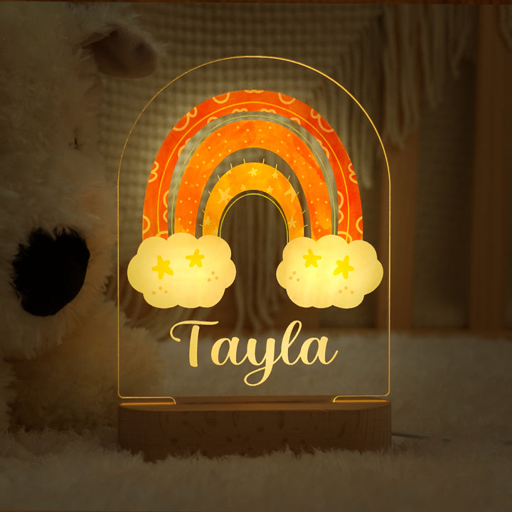 Personalised Baby Name Light - Rainbow