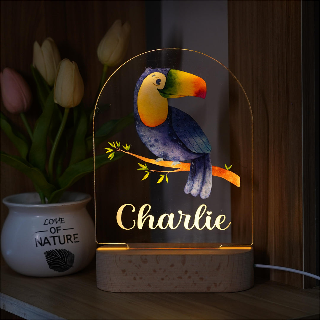 Personalised Baby Name Light - Toucan