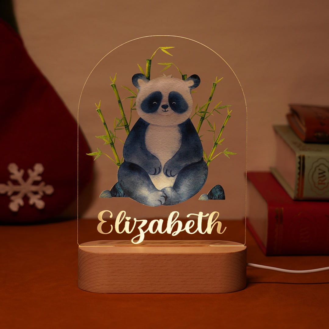 Personalised Baby Name Light - Panda