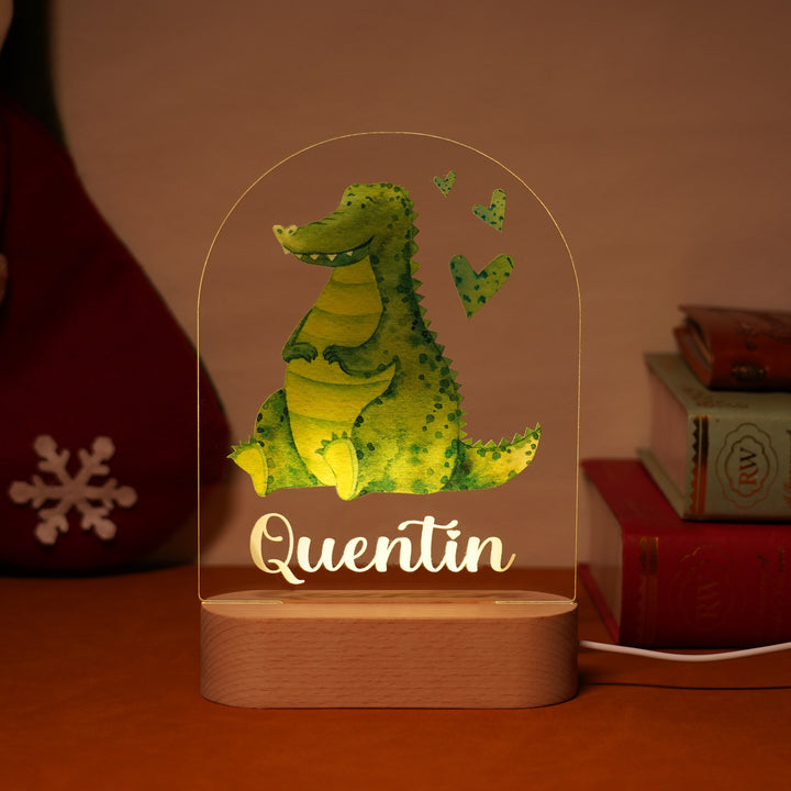 Personalised Baby Name Light - Crocodile