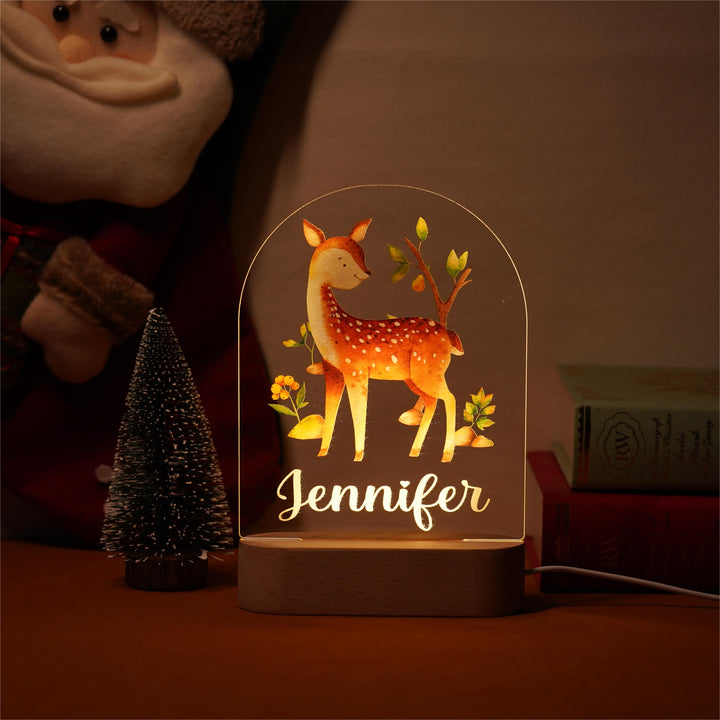 Personalised Baby Name Light - Deer