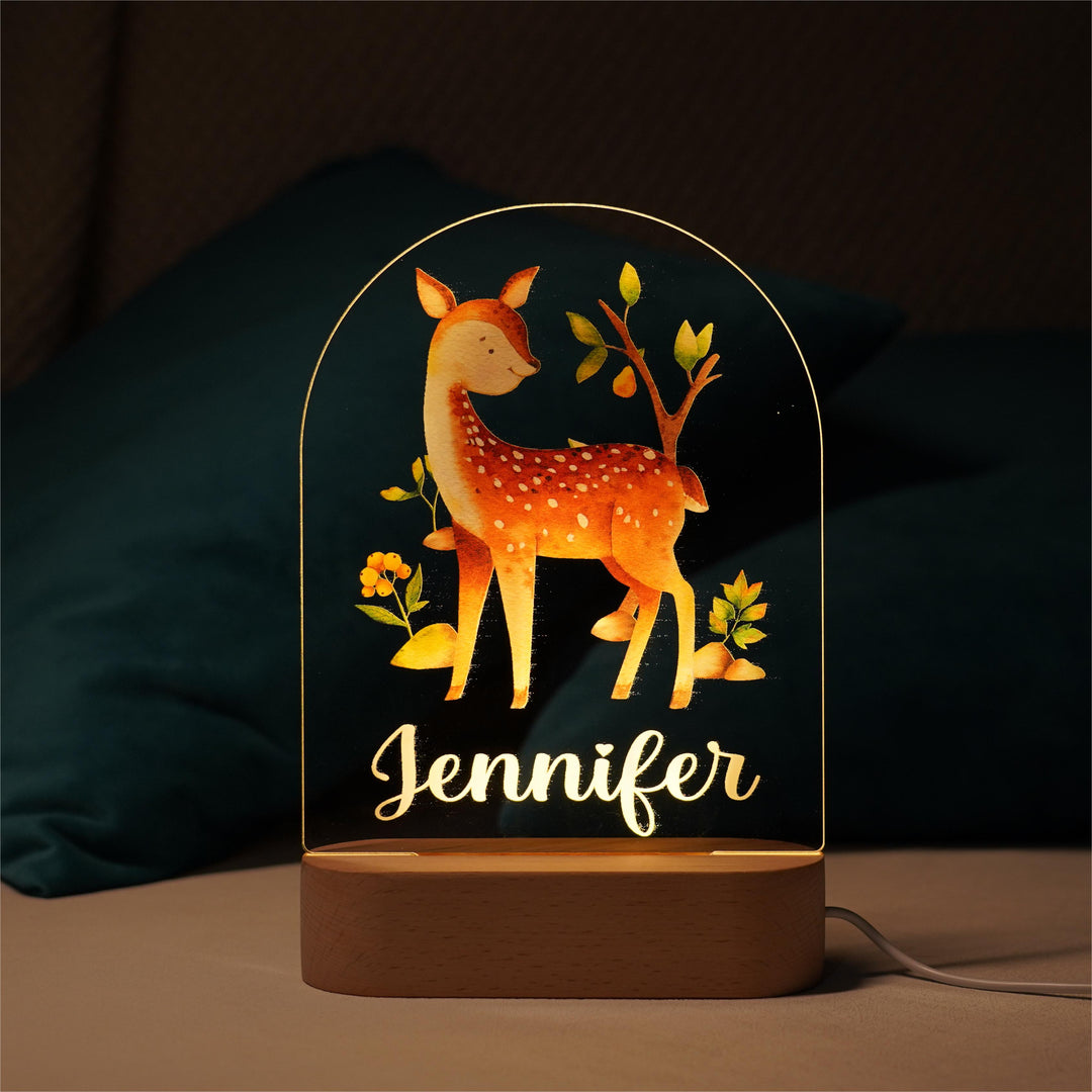 Personalised Baby Name Light - Deer