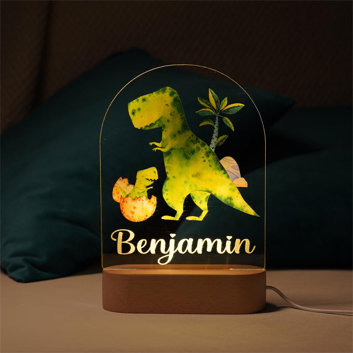 Personalised Baby Name Light - Dinosaur