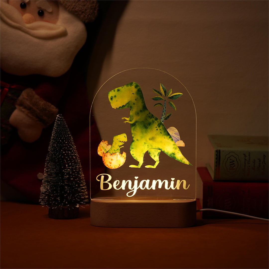 Personalised Baby Name Light - Dinosaur