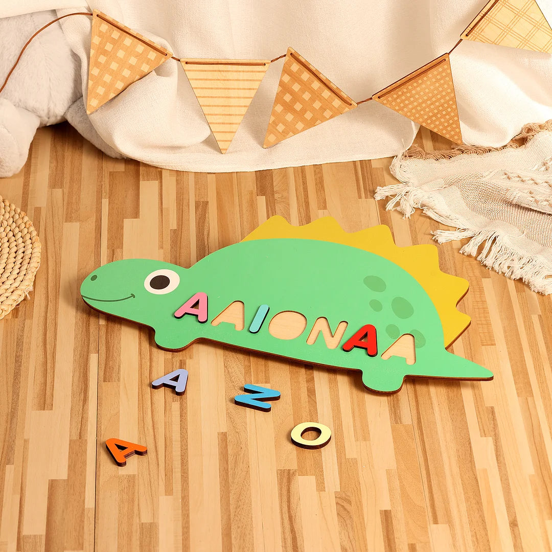 Wooden Cartoon Baby Name Puzzle