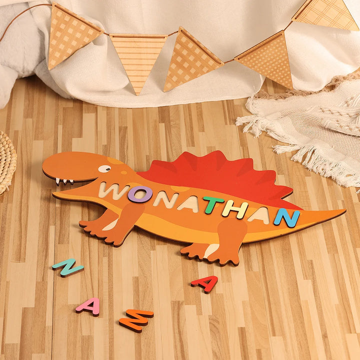 Wooden Cartoon Baby Name Puzzle