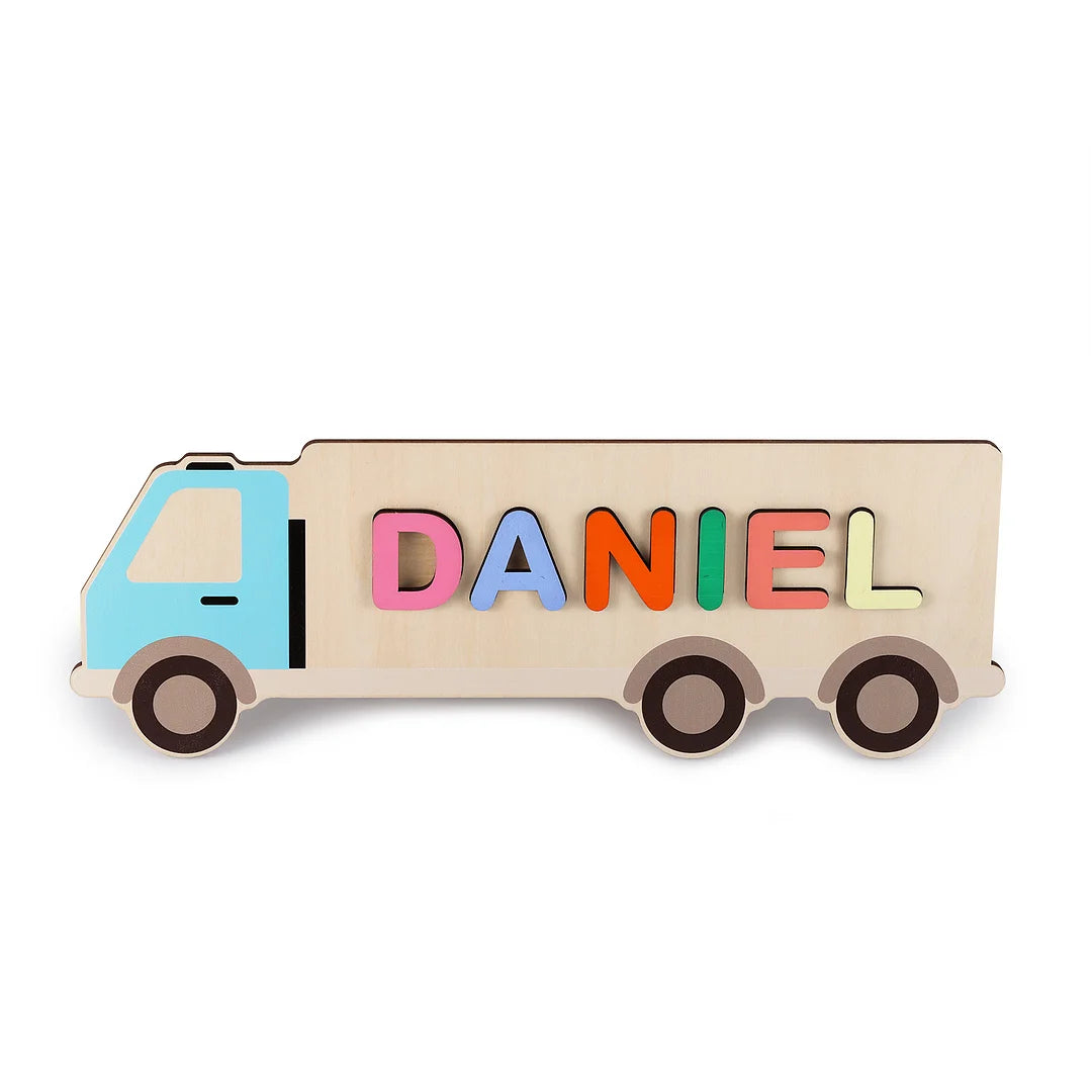 Wooden Cartoon Baby Name Puzzle