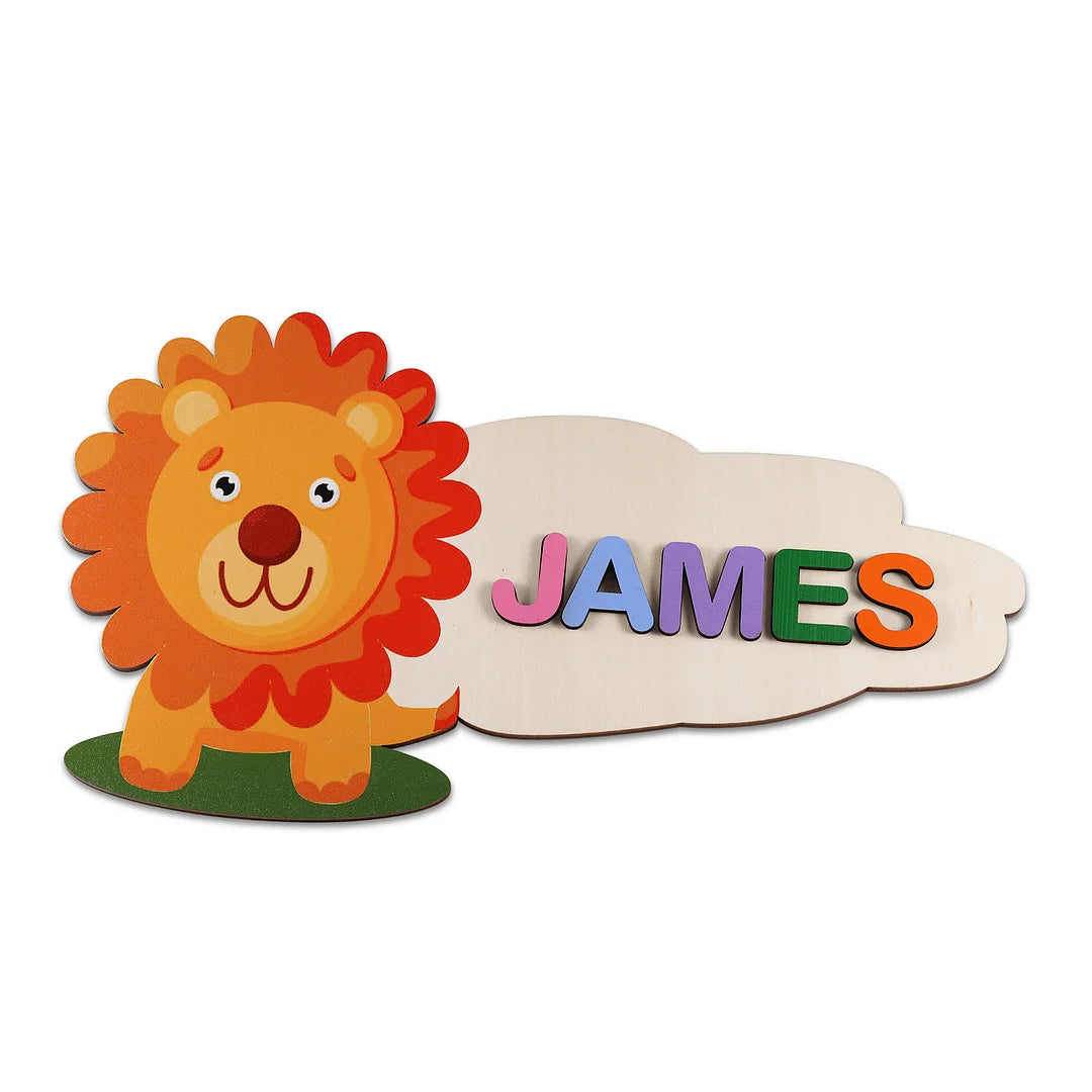 Wooden Cartoon Baby Name Puzzle