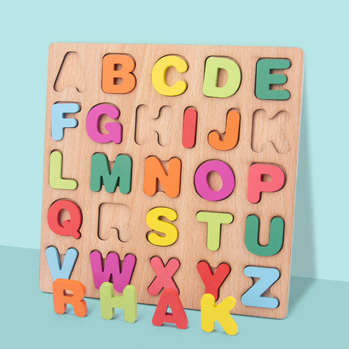 Wooden Alphabet and Number Puzzle