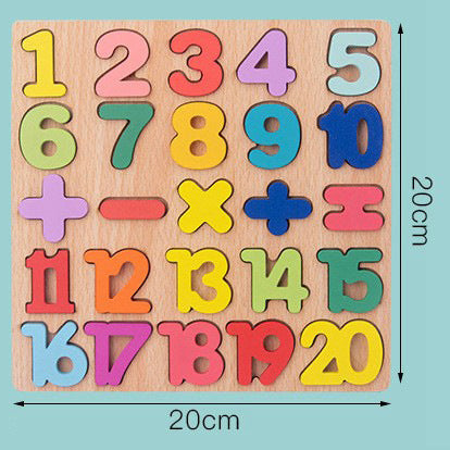 Wooden Alphabet and Number Puzzle