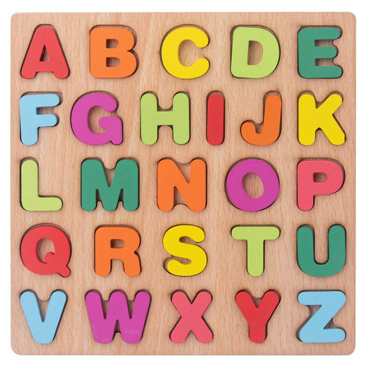 Wooden Alphabet and Number Puzzle