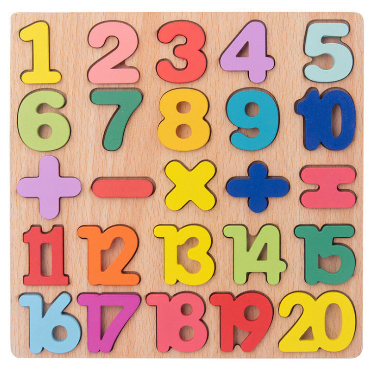 Wooden Alphabet and Number Puzzle