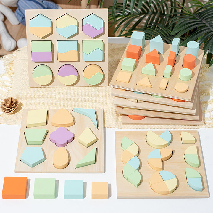 Wooden Geometric Shape Collage (8 Pack/1 Set)