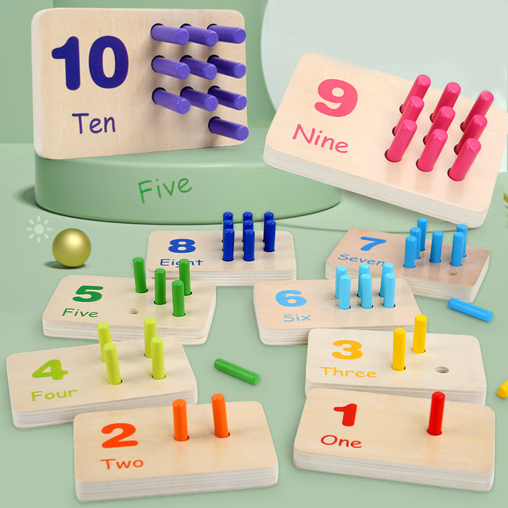 Wooden Counting Peg Board