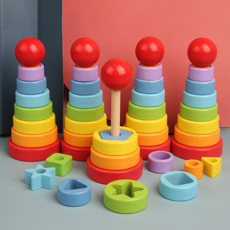 Wooden Rainbow Stacker