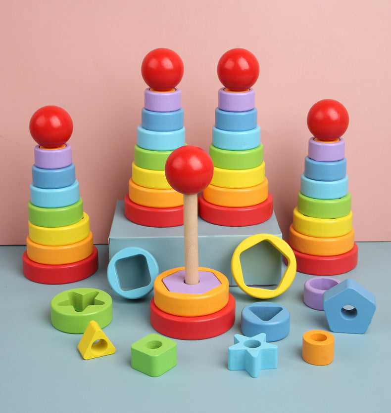 Wooden Rainbow Stacker