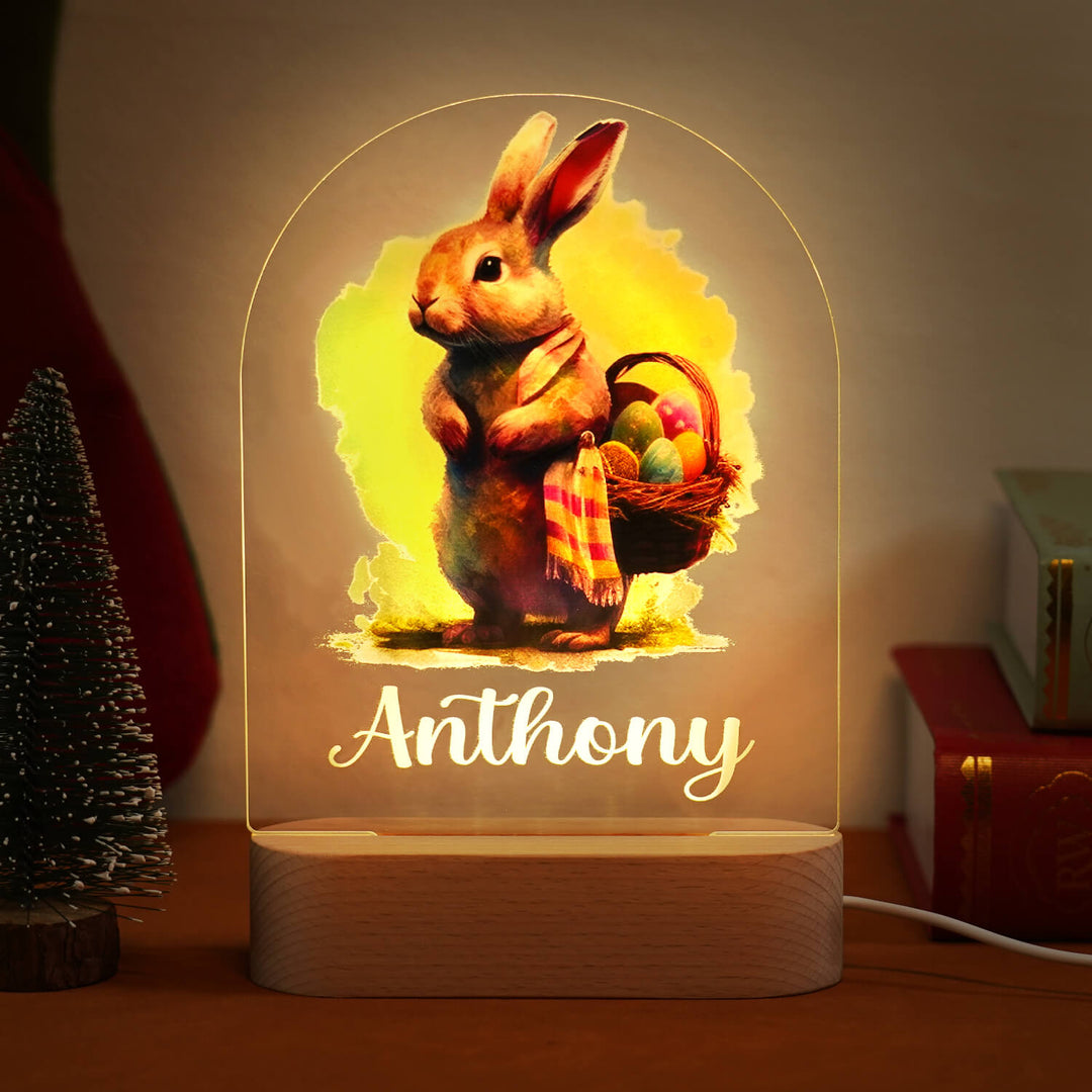 Personalized Easter Bunny Name Night Light