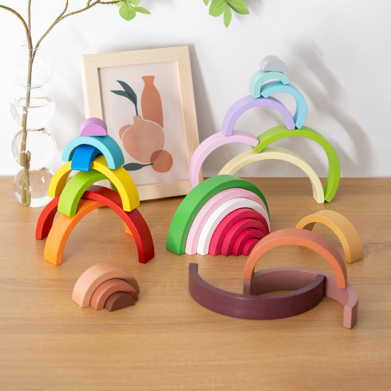 Wooden Rainbow Stacking