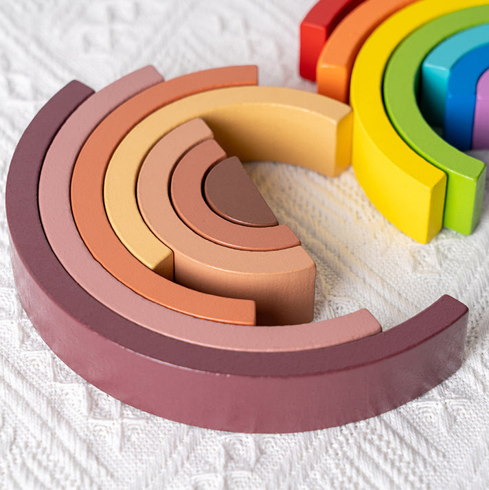 Wooden Rainbow Stacking
