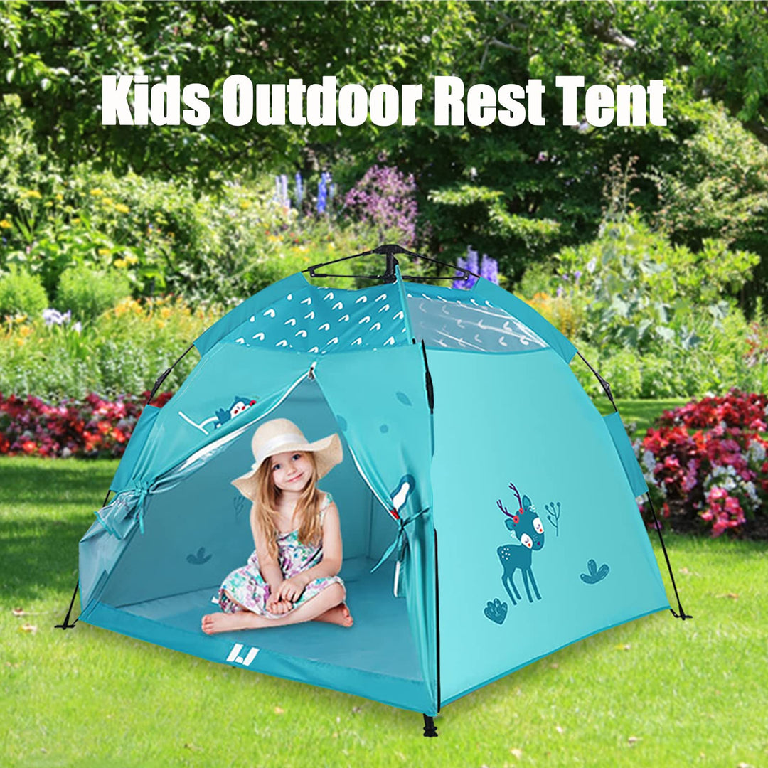 Kids Play Tent Blue Portable Camping Tent