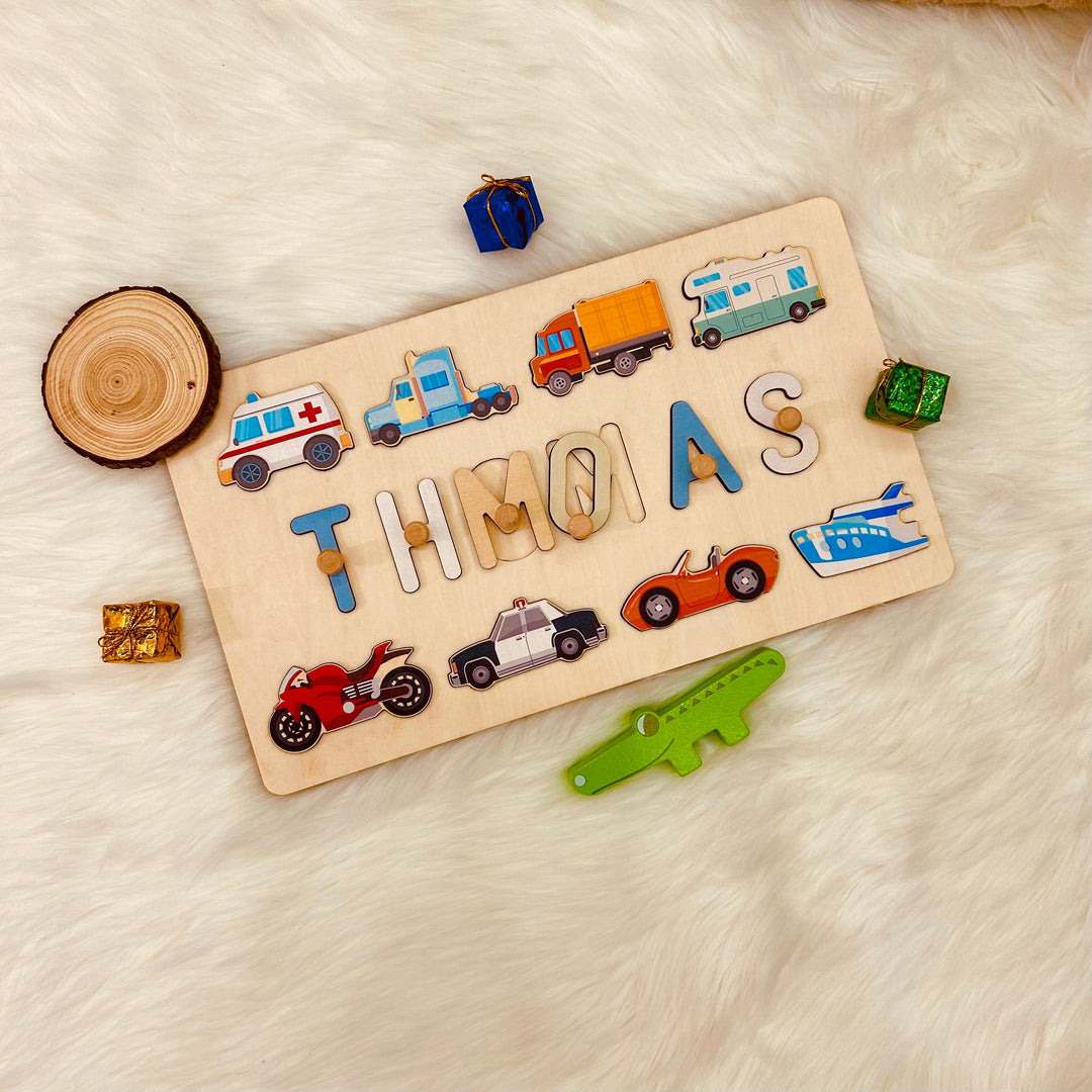 8 Traffic Element Name Puzzle-Pastel-Boy "THOMAS"