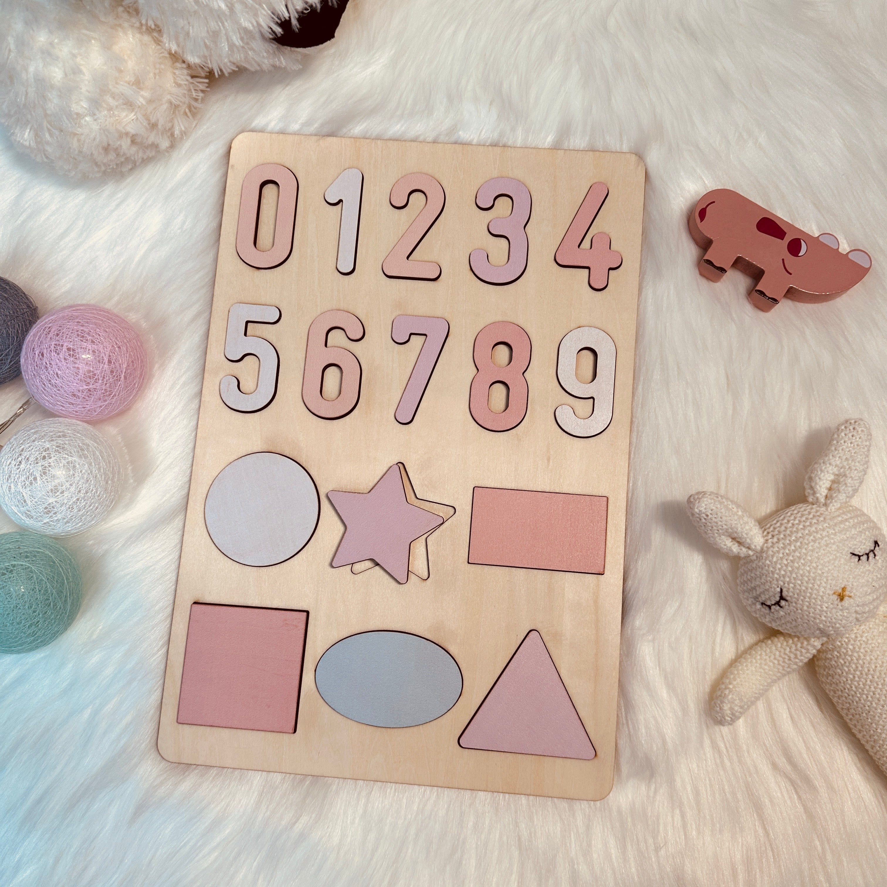 Shapes And Numbers Wooden Educational Puzzle